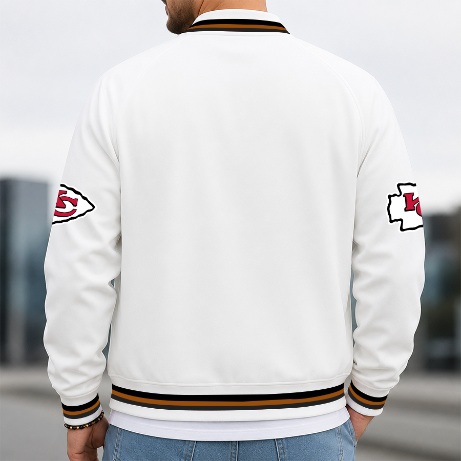 [SPECIAL OFFER] NEW CUSTOMIZED NFL01 KCC KANSAS CITY CHIEFS MEN'S CASUAL JACKET