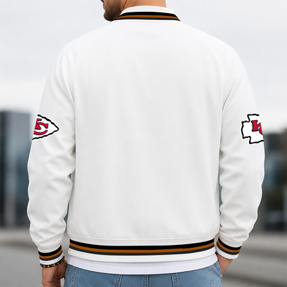 [SPECIAL OFFER] NEW CUSTOMIZED NFL01 KCC KANSAS CITY CHIEFS MEN'S CASUAL JACKET