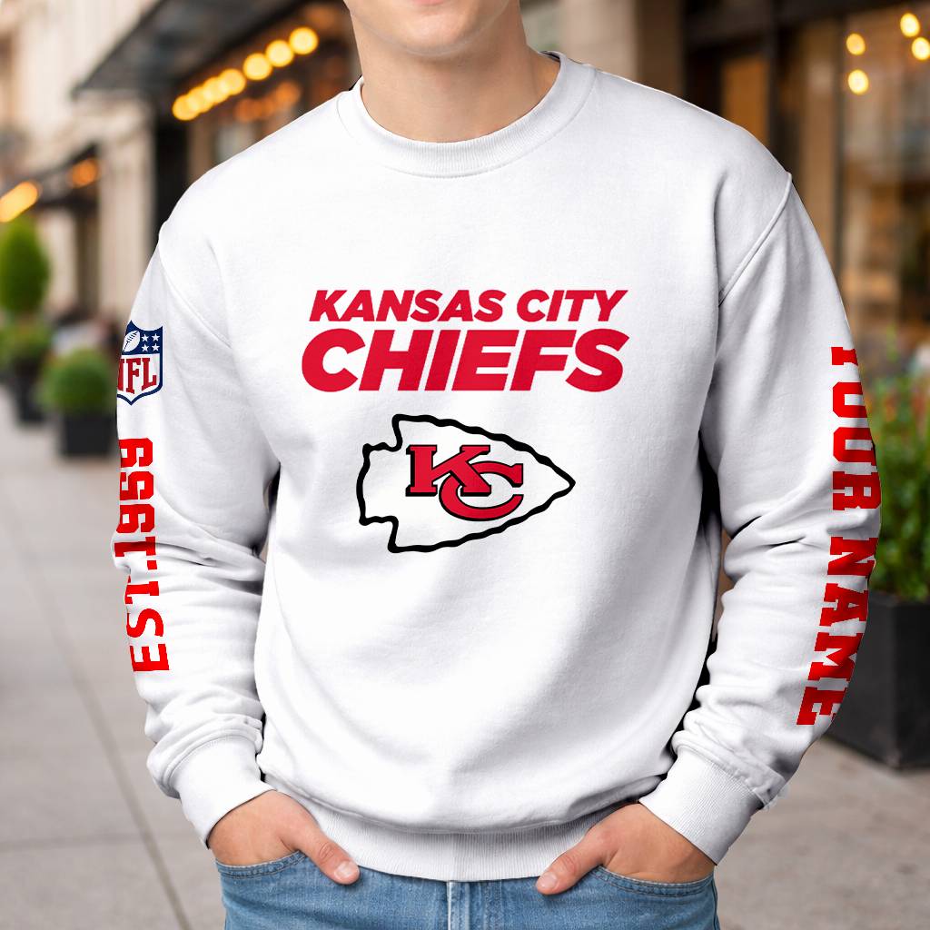 LIMITED EDITION - NEW CUSTOMIZED NFL01 KCC KANSAS CITY CHIEFS UNISEX T-SHIRT, POLO, HOODIE & JACKETS