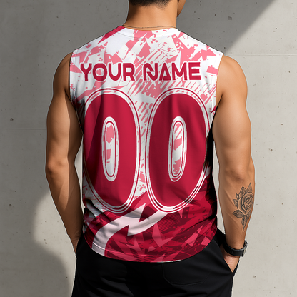 LIMITED EDITION - NEW CUSTOMIZED NFL01 KCC KANSAS CITY CHIEFS MEN'S GYM SHIRT