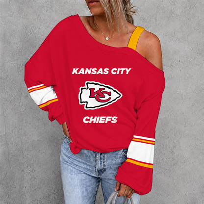 [SPECIAL OFFER] NEW CUSTOMIZED NFL01 KCC KANSAS CITY CHIEFS DROP SHOULDER SWEATSHIRT