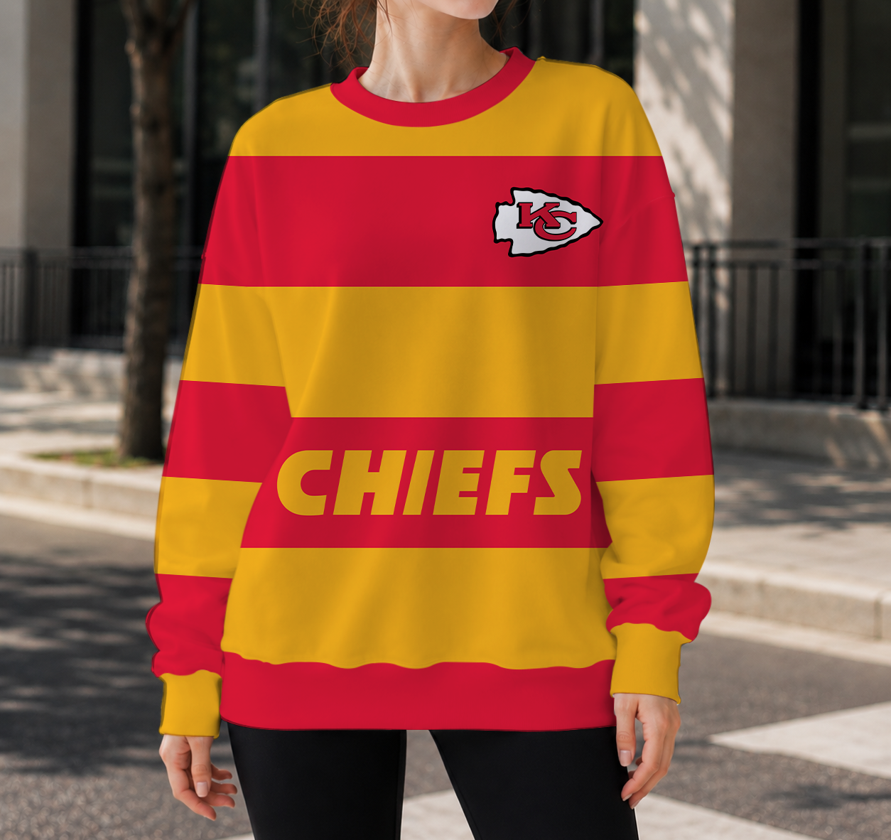 LIMITED EDITION - NEW CUSTOMIZED NFL01 KCC KANSAS CITY CHIEFS UNISEX SWEATSHIRT