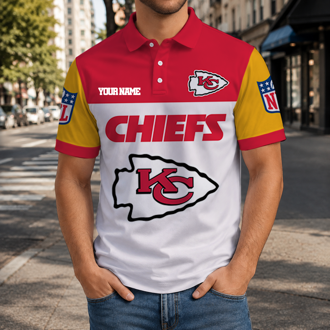 LIMITED EDITION - NEW CUSTOMIZED NFL01 KCC KANSAS CITY CHIEFS T-SHIRT, POLO SHIRT, ZIP POLO SHIRT, SWEATSHIRT, HOODIE & ZIP HOODIE