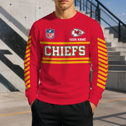 LIMITED EDITION - NEW CUSTOMIZED NFL01 KCC KANSAS CITY CHIEFS UNISEX SWEATSHIRT
