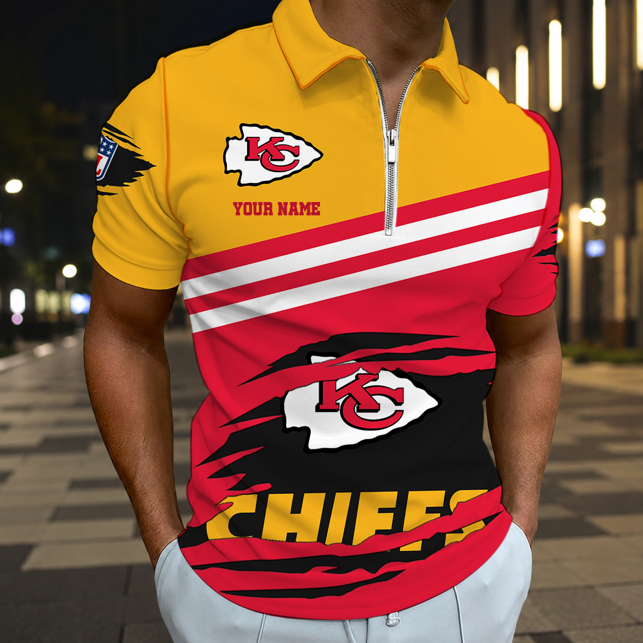 LIMITED EDITION - NEW CUSTOMIZED NFL01 KCC KANSAS CITY CHIEFS T-SHIRT, POLO SHIRT, ZIP POLO SHIRT, SWEATSHIRT, HOODIE & ZIP HOODIE