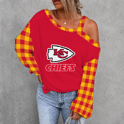 [SPECIAL OFFER] NEW CUSTOMIZED NFL01 KCC KANSAS CITY CHIEFS DROP SHOULDER SWEATSHIRT