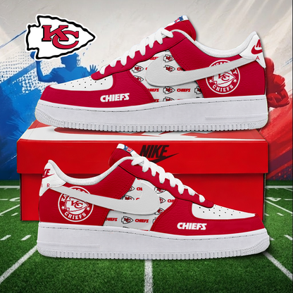 MEGA SALE - NEW CUSTOMIZED NFL01 KCC KANSAS CITY CHIEFS AF1 SNEAKERS