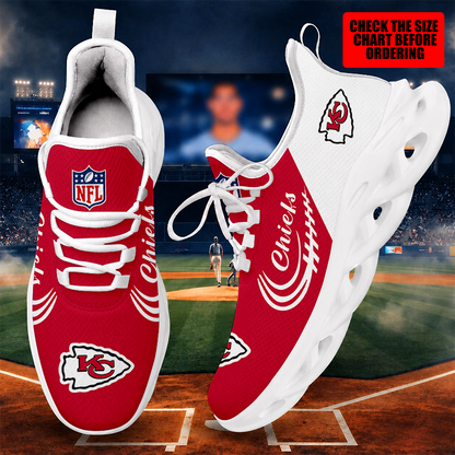 [SPECIAL OFFER] NEW CUSTOMIZED NFL01 KCC KANSAS CITY CHIEFS MAX SOUL SHOES