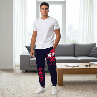 LIMITED EDITION - NEW PERSONALIZED NFL01 KCC KANSAS CITY CHIEFS JOGGERS