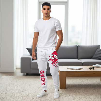 LIMITED EDITION - NEW PERSONALIZED NFL01 KCC KANSAS CITY CHIEFS JOGGERS