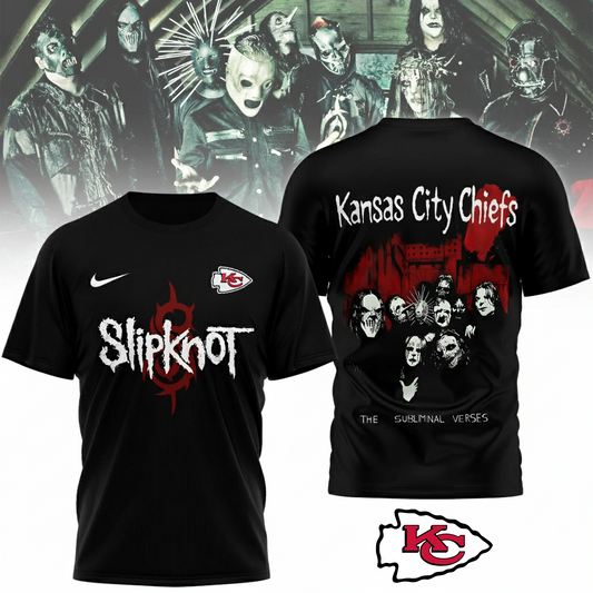 LIMITED EDITION - NEW CUSTOMIZED NFL01 KCC KANSAS CITY CHIEFS SLIPKNOT 3D SHIRT