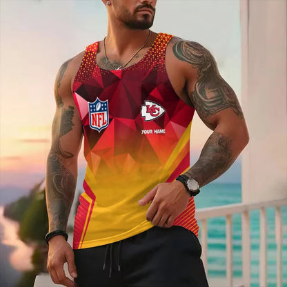 LIMITED EDITION - NEW CUSTOMIZED NFL01 KC CHIEFS UNISEX TANK TOP