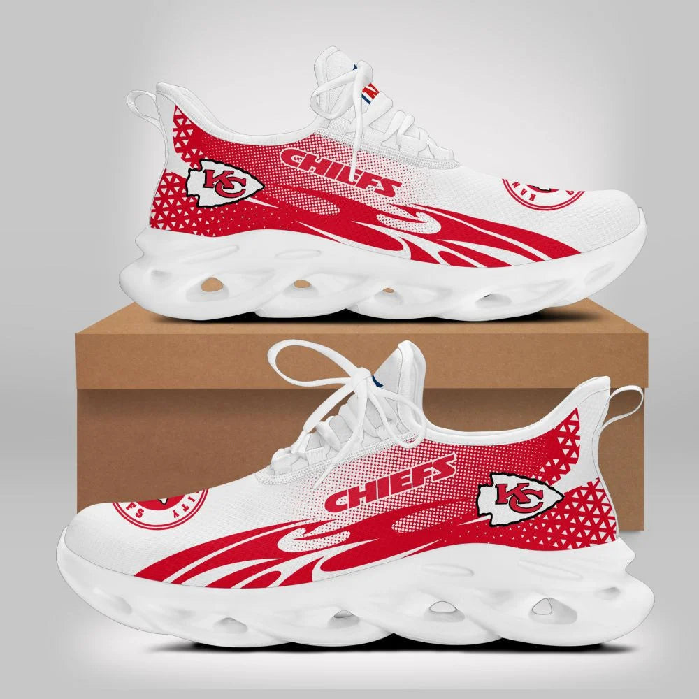 LIMITED EDITION - NEW CUSTOMIZED NFL01 KCC KANSAS CITY CHIEFS UNISEX MAX SOUL SHOES