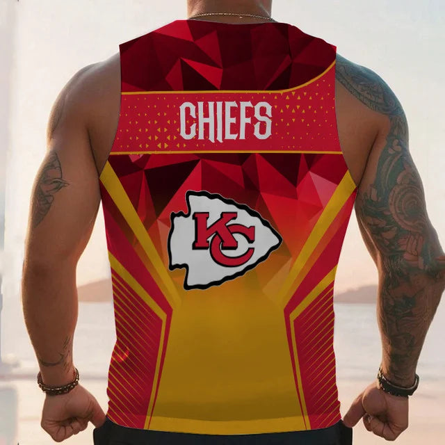LIMITED EDITION - NEW CUSTOMIZED NFL01 KC CHIEFS UNISEX TANK TOP