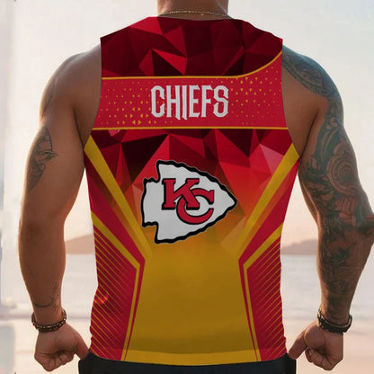LIMITED EDITION - NEW CUSTOMIZED NFL01 KC CHIEFS UNISEX TANK TOP