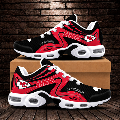 LIMITED EDITION - NEW CUSTOMIZED NFL01 KCC KANSAS CITY CHIEFS AIR MAX PLUS SNEAKERS