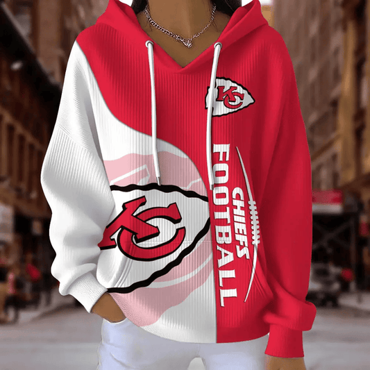 [SPECIAL OFFER] NEW CUSTOMIZED NFL01 KCC KANSAS CITY CHIEFS RIBBED HOODIE & SWEATSHIRT