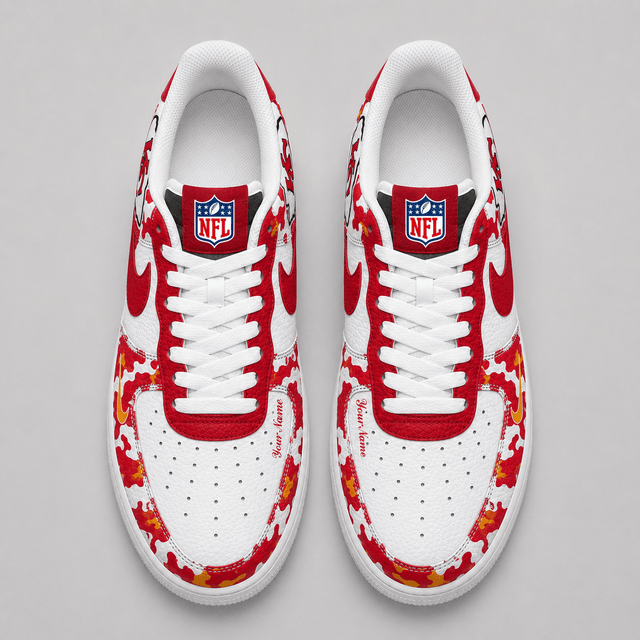 [SPECIAL OFFER] NEW CUSTOMIZED NFL01 KCC KANSAS CITY CHIEFS AF1 SHOES
