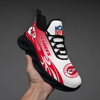 LIMITED EDITION - NEW CUSTOMIZED NFL01 KCC KANSAS CITY CHIEFS UNISEX MAX SOUL SHOES
