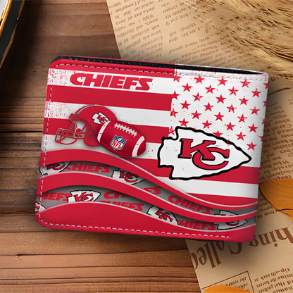 [SPECIAL OFFER] NEW CUSTOMIZED NFL01 KCC KANSAS CITY CHIEFS LEATHER WALLET