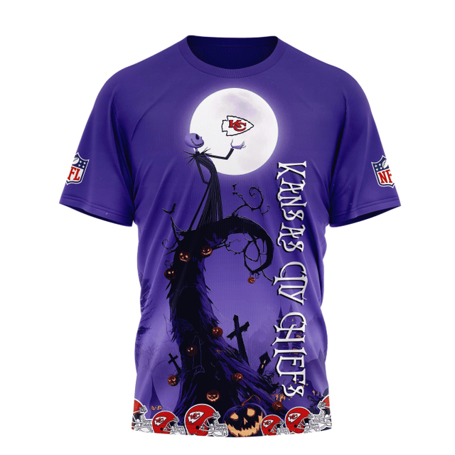 [SPECIAL OFFER] NEW CUSTOMIZED NFL01 KCC KANSAS CITY CHIEFS HALLOWEEN THE NIGHTMARE APPAREL