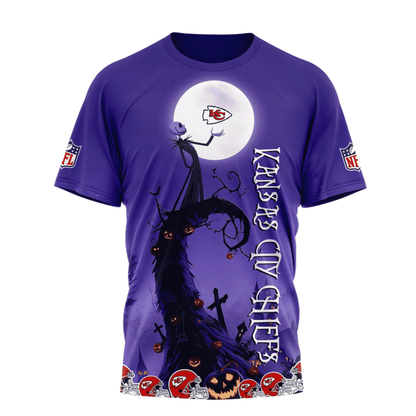 [SPECIAL OFFER] NEW CUSTOMIZED NFL01 KCC KANSAS CITY CHIEFS HALLOWEEN THE NIGHTMARE APPAREL