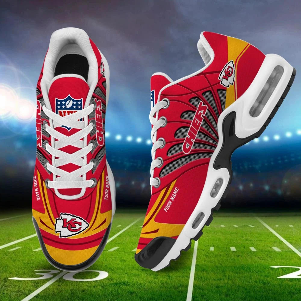 LIMITED EDITION - NEW CUSTOMIZED NFL01 KCC KANSAS CITY CHIEFS AIR MAX PLUS SNEAKERS