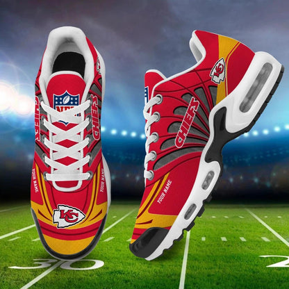 LIMITED EDITION - NEW CUSTOMIZED NFL01 KCC KANSAS CITY CHIEFS AIR MAX PLUS SNEAKERS