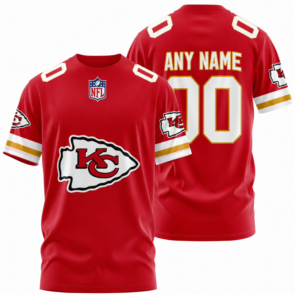 LIMITED EDITION - NEW CUSTOMIZED NFL01 KCC KANSAS CITY CHIEFS T-SHIRT, POLO SHIRT, ZIP POLO SHIRT, SWEATSHIRT, HOODIE & ZIP HOODIE