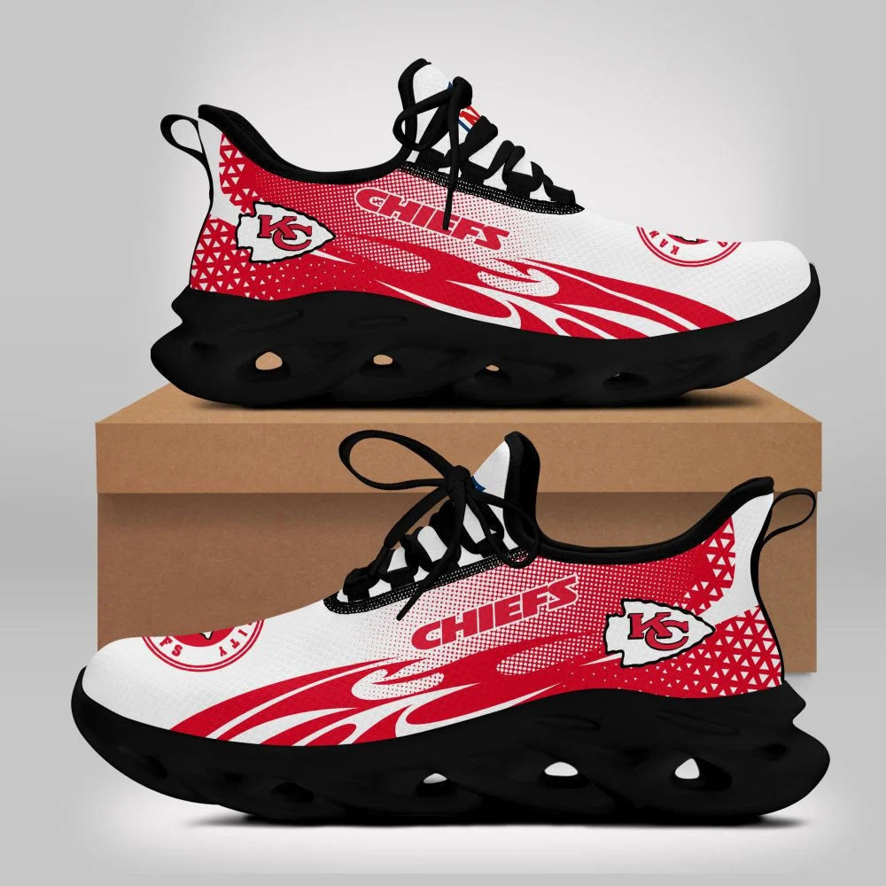 LIMITED EDITION - NEW CUSTOMIZED NFL01 KCC KANSAS CITY CHIEFS UNISEX MAX SOUL SHOES