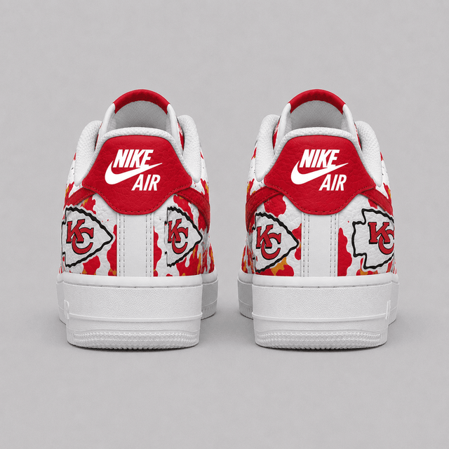 [SPECIAL OFFER] NEW CUSTOMIZED NFL01 KCC KANSAS CITY CHIEFS AF1 SHOES