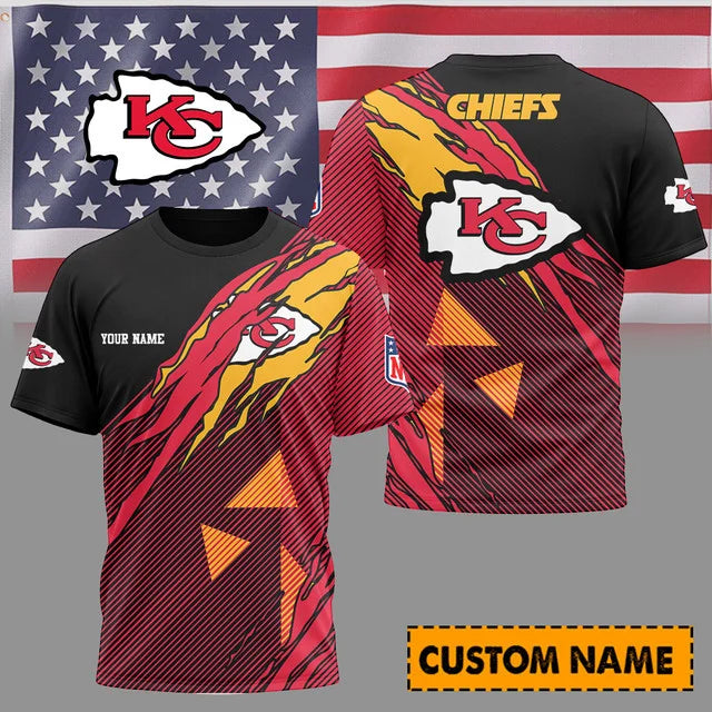 LIMITED EDITION - NEW CUSTOMIZED NFL01 KC CHIEFS UNISEX T-SHIRT & POLO