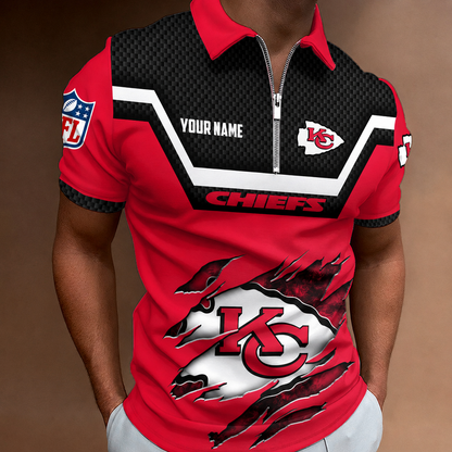 LIMITED EDITION - NEW CUSTOMIZED NFL01 KCC KANSAS CITY CHIEFS T-SHIRT, POLO SHIRT, ZIP POLO SHIRT, SWEATSHIRT, HOODIE & ZIP HOODIE