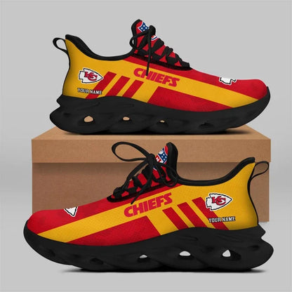 LIMITED EDITION - NEW CUSTOMIZED NFL01 KCC KANSAS CITY CHIEFS UNISEX MAX SOUL SHOES