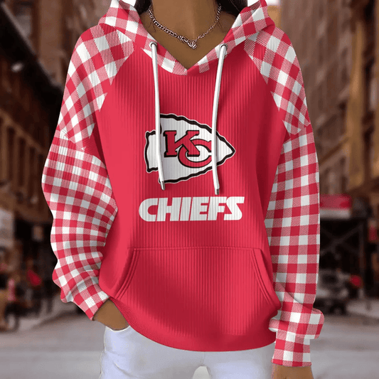 [SPECIAL OFFER] NEW CUSTOMIZED NFL01 KCC KANSAS CITY CHIEFS RIBBED HOODIE & SWEATSHIRT
