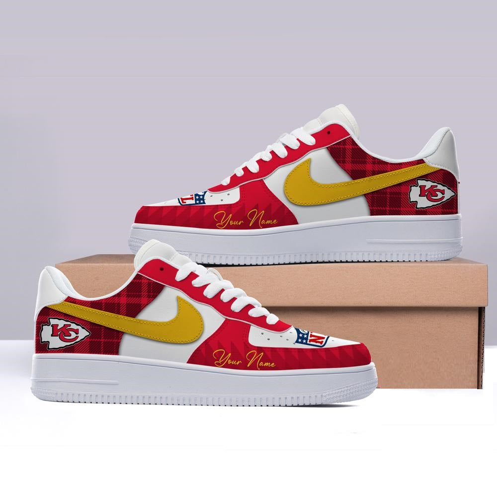 [SPECIAL OFFER] NEW CUSTOMIZED NFL01 KCC KANSAS CITY CHIEFS AF1 SHOES