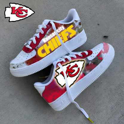 [SPECIAL OFFER] NEW CUSTOMIZED NFL01 KCC KANSAS CITY CHIEFS AF1 SNEAKERS