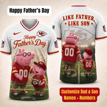 [FATHER'S DAY] NEW CUSTOMIZED NFL01 KCC KANSAS CITY CHIEFS FOOTBALL JERSEY