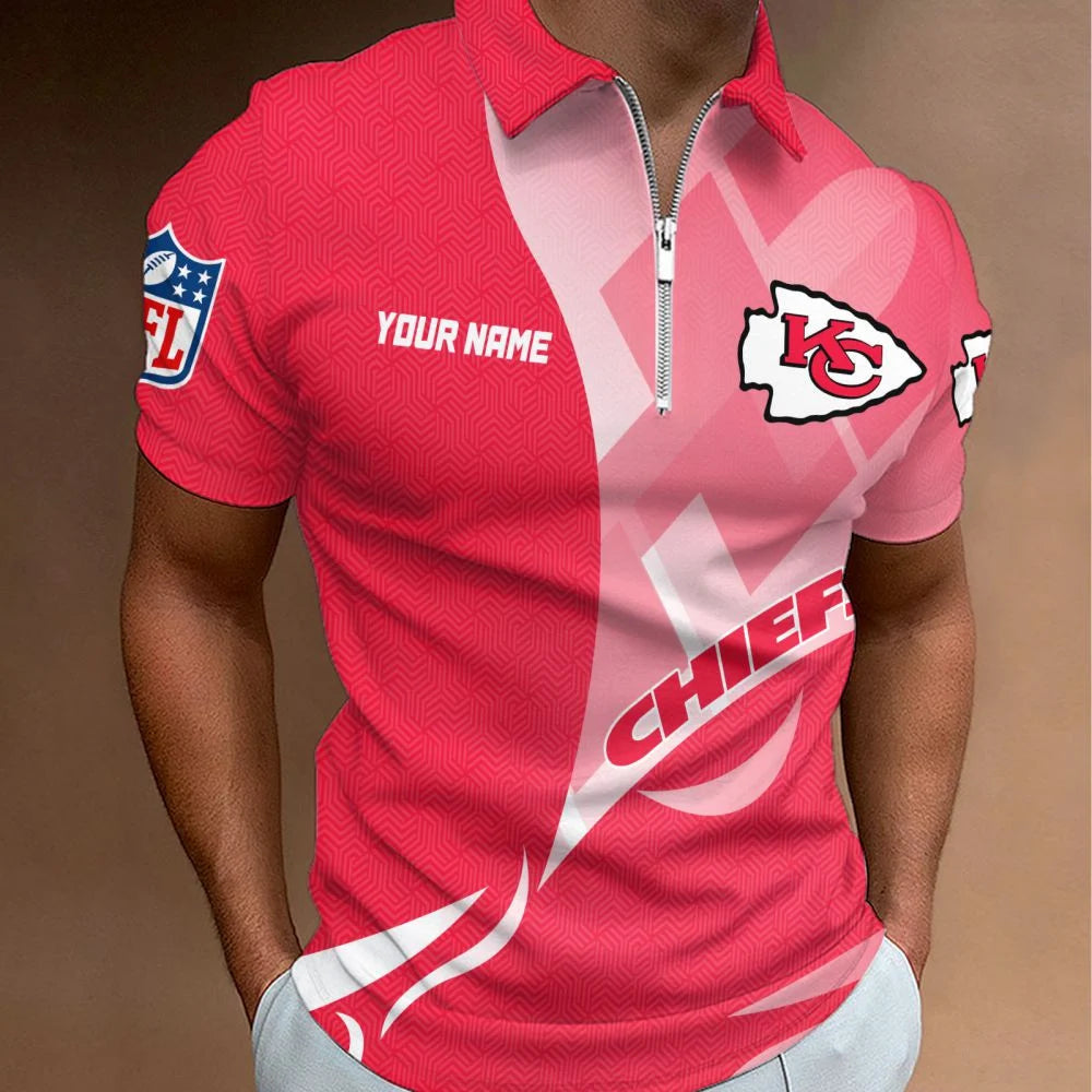 LIMITED EDITION - NEW CUSTOMIZED NFL01 KCC KANSAS CITY CHIEFS T-SHIRT, POLO SHIRT, ZIP POLO SHIRT, SWEATSHIRT, HOODIE & ZIP HOODIE