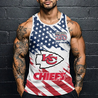 LIMITED EDITION - NEW CUSTOMIZED NFL01 KCC KANSAS CITY CHIEFS UNISEX TANK TOP
