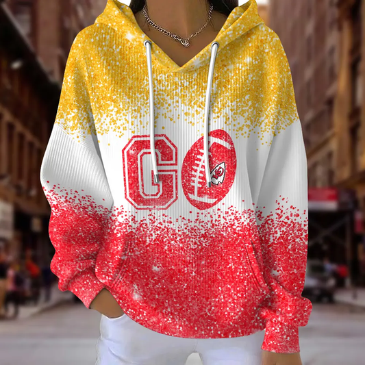 [SPECIAL OFFER] NEW CUSTOMIZED NFL01 KCC KANSAS CITY CHIEFS RIBBED HOODIE & SWEATSHIRT