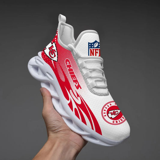 LIMITED EDITION - NEW CUSTOMIZED NFL01 KCC KANSAS CITY CHIEFS UNISEX MAX SOUL SHOES