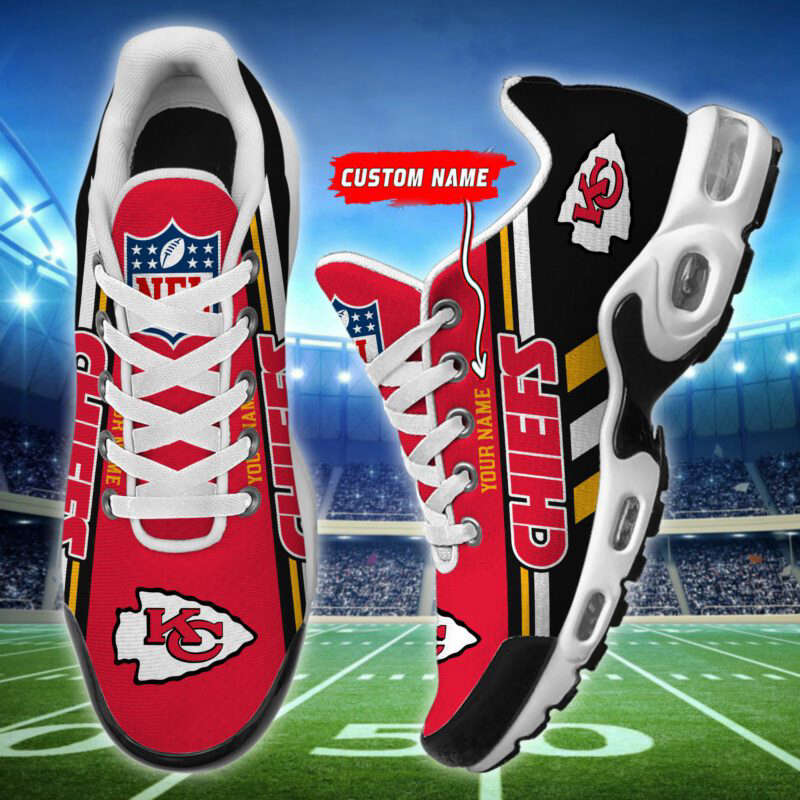 LIMITED EDITION - NEW CUSTOMIZED NFL01 KCC KANSAS CITY CHIEFS AIR MAX PLUS SNEAKERS