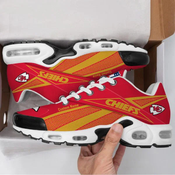 LIMITED EDITION - NEW CUSTOMIZED NFL01 KCC KANSAS CITY CHIEFS AIR MAX PLUS SNEAKERS