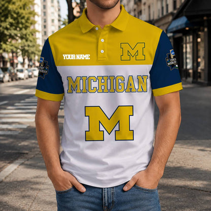 LIMITED EDITION - NEW CUSTOMIZED NCAA CWS01 MIW MICHIGAN WOLVERINES T-SHIRT, POLO SHIRT, ZIP POLO SHIRT, SWEATSHIRT, HOODIE & ZIP HOODIE