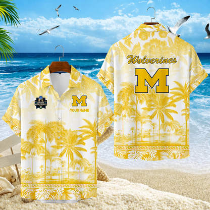 LIMITED EDITION - NEW CUSTOMIZED CWS01 MIW MICHIGAN WOLVERINES UNISEX HAWAIIAN SHIRT