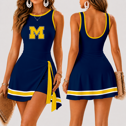 [FAN FAVORITE] NEW CUSTOMIZED NCAA CWS01 MIW MICHIGAN WOLVERINES WOMEN'S SUMMER SKORT DRESS