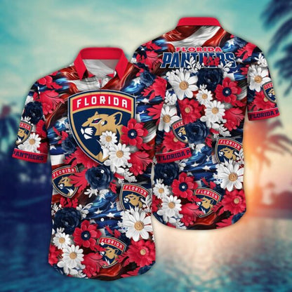 VIRAL EDITION - NEW CUSTOMIZED NHL01 FPT FLORIDA PANTHERS INDEPENDENCE DAY UNISEX HAWAIIAN SHIRT