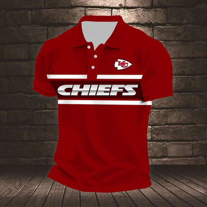 ELITE EDITION - NEW CUSTOMIZED NFL01 KCC KANSAS CITY CHIEFS POLO SHIRT, ZIP POLO SHIRT & T-SHIRTS