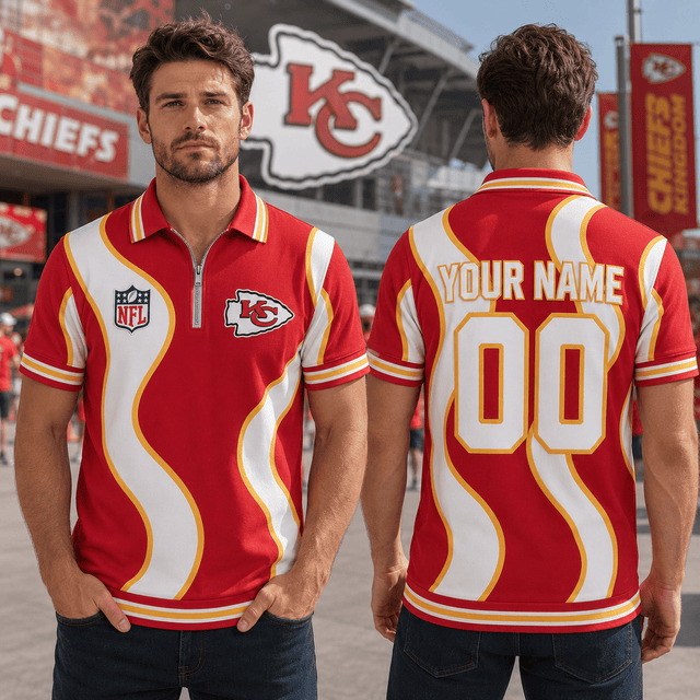 EXCLUSIVE EDITION - NEW CUSTOMIZED NFL01 KCC KANSAS CITY CHIEFS POLO SHIRT, ZIP POLO SHIRT, T-SHIRT, HOODIE, ZIP HOODIE & SWEATSHIRT